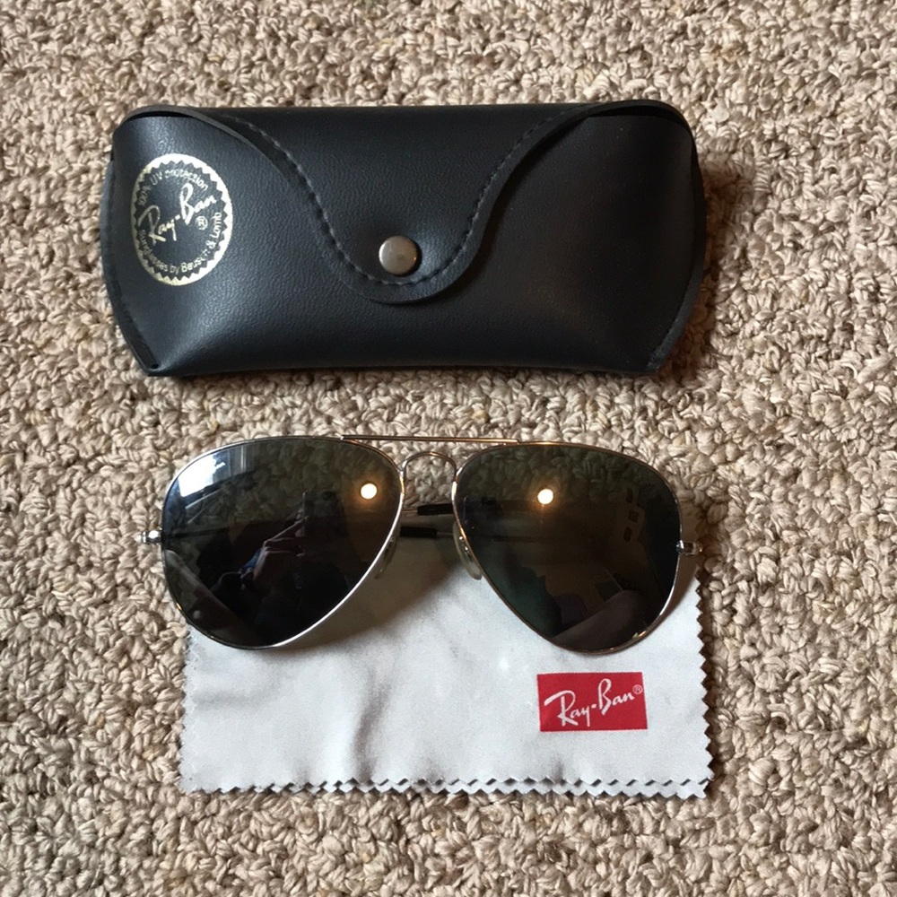 Ray ban silver mirror aviators